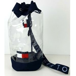Tommy Hilfiger Flag Logo Clear Spell Out 90s Tote